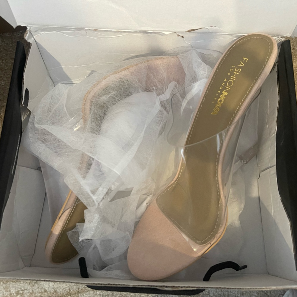 Nude Clear Heels